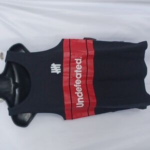 Undefeated Pista Black Men Active Tank Top 100% Cotton M Crew Neck Machine Wash